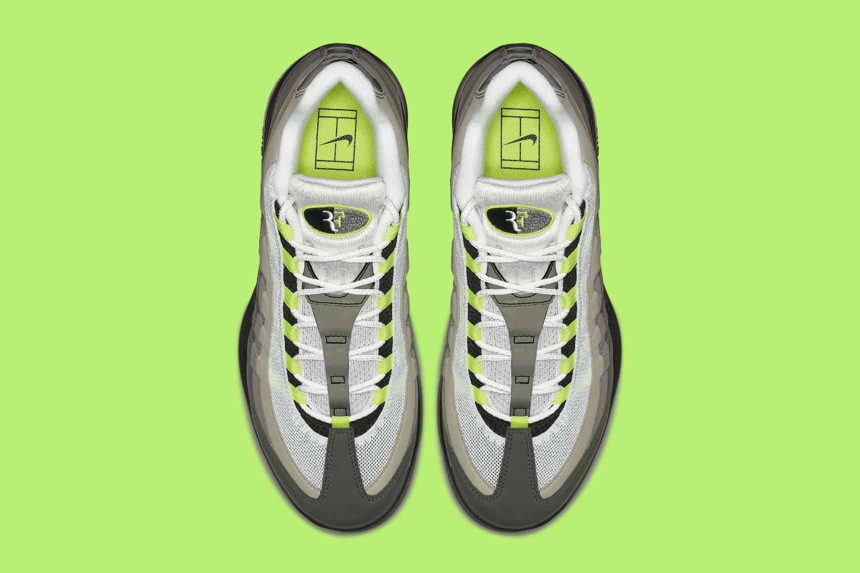 Roger Federer 新款鞋作 NikeCourt Vapor RF X Air Max 95「Neon」配色登場
