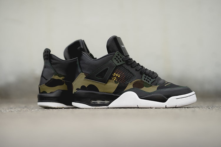 BespokeIND 打造 A BATHING APE® x Air Jordan 4「聯名」定製鞋款