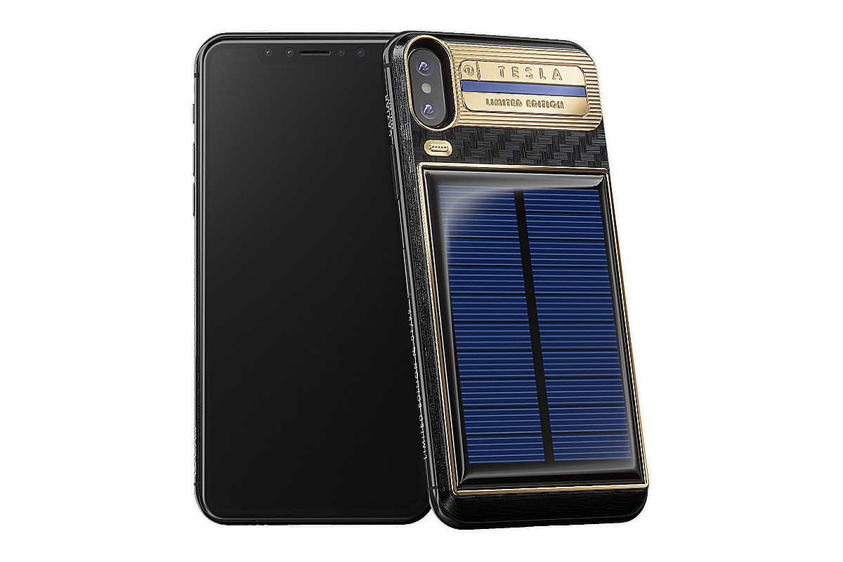 「Tesla」客製化 iPhone X－以太陽能再生無限能源