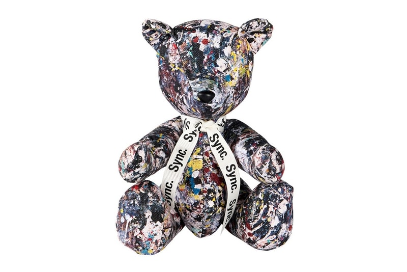 Medicom Toy x Sync. 聯名 Jackson Pollock 泰迪熊上架