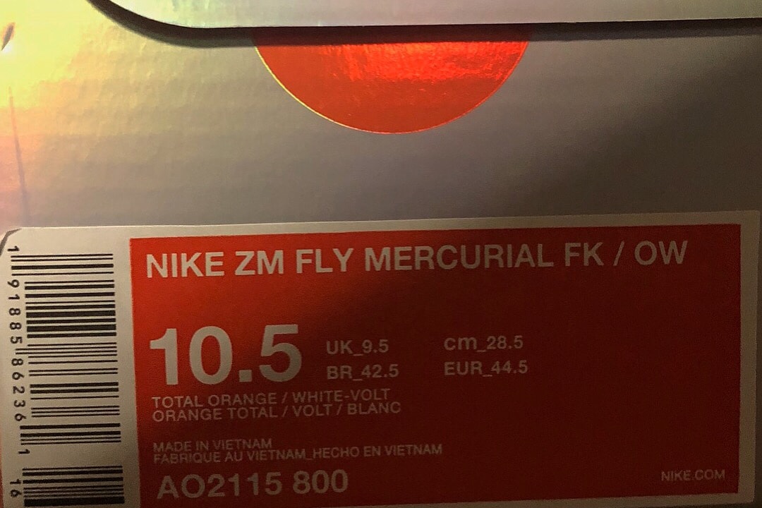 Off-White™ x Nike Zoom Fly Mercurial Flyknit 聯乘鞋款曝光