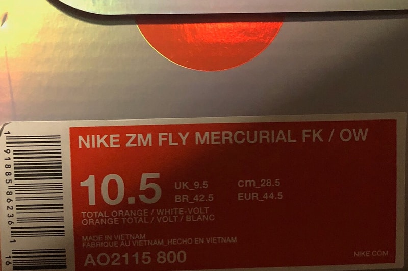 Off-White™ x Nike Zoom Fly Mercurial Flyknit 聯乘鞋款曝光