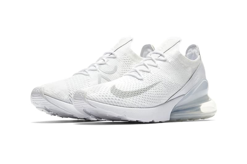 近賞 Nike Air Max 270 Flyknit 最新配色「Triple White」