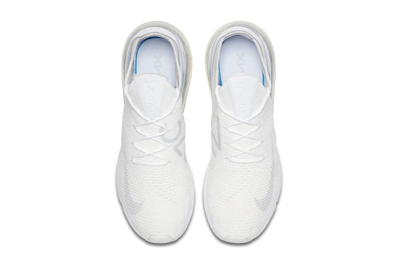 近賞 Nike Air Max 270 Flyknit 最新配色「Triple White」