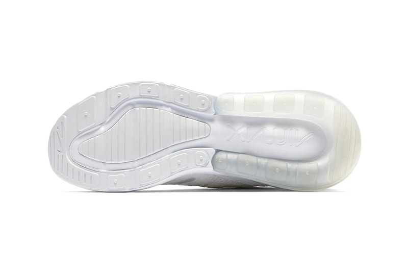 近賞 Nike Air Max 270 Flyknit 最新配色「Triple White」