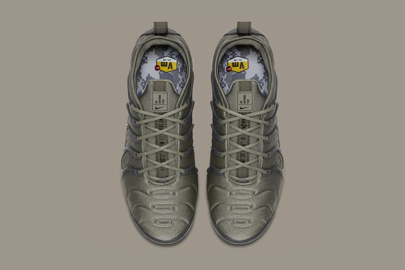 Nike Air VaporMax Plus 將「沙漠迷彩」與「數位迷彩」加入在細節之中
