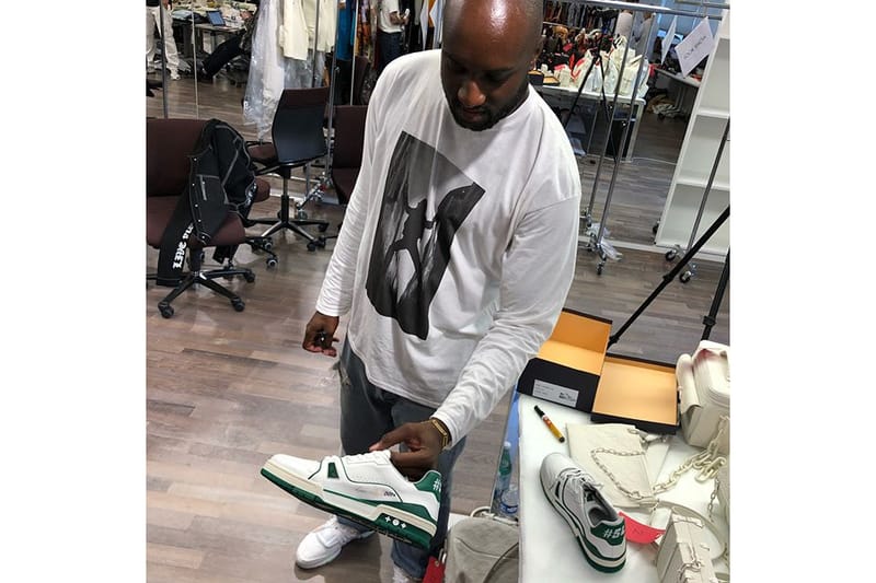 louis vuitton green and white sneakers