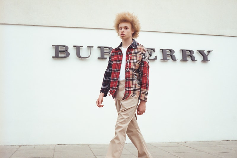 clothsurgeon 將 Burberry 復古格紋圍巾改造成拼接外套