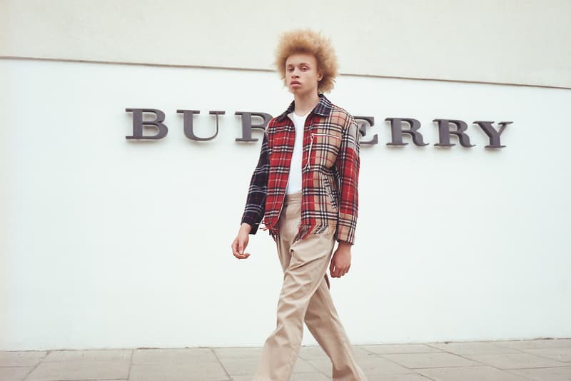 clothsurgeon 將 Burberry 復古格紋圍巾改造成拼接外套