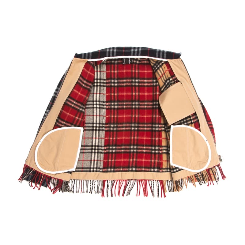 clothsurgeon 將 Burberry 復古格紋圍巾改造成拼接外套