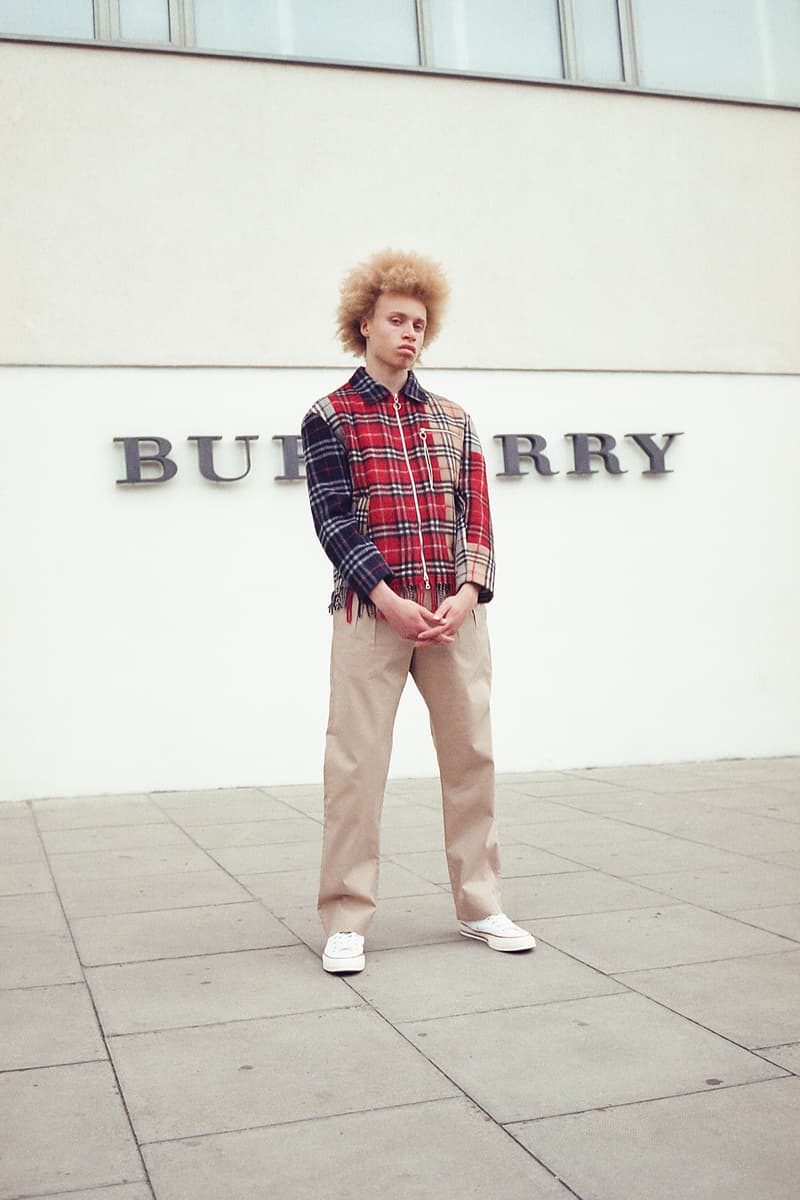 clothsurgeon 將 Burberry 復古格紋圍巾改造成拼接外套