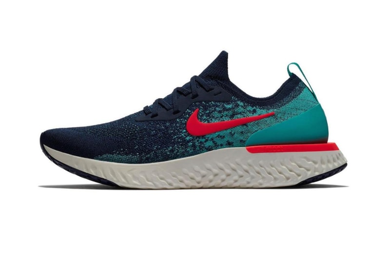 Nike Epic React Flyknit 全新配色設計「College Navy/Jade」