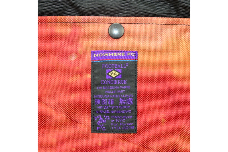人手染色－Nowhere FC x PORTER 聯乘袋款系列