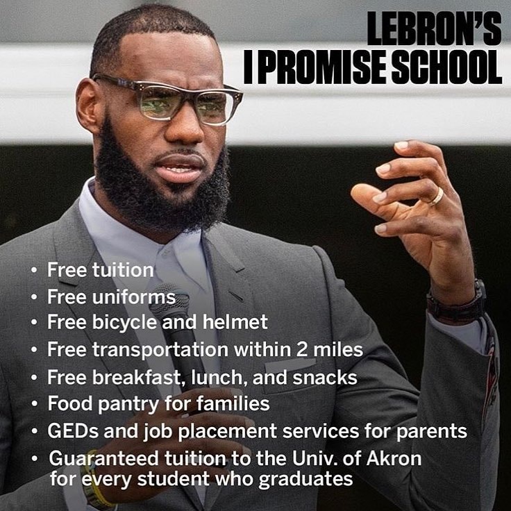 LeBron James 公益學校 I Promise School 福利政策全公開