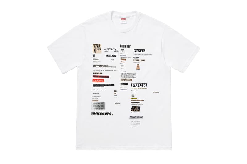 Supreme 2018 秋冬 T-Shirt 系列