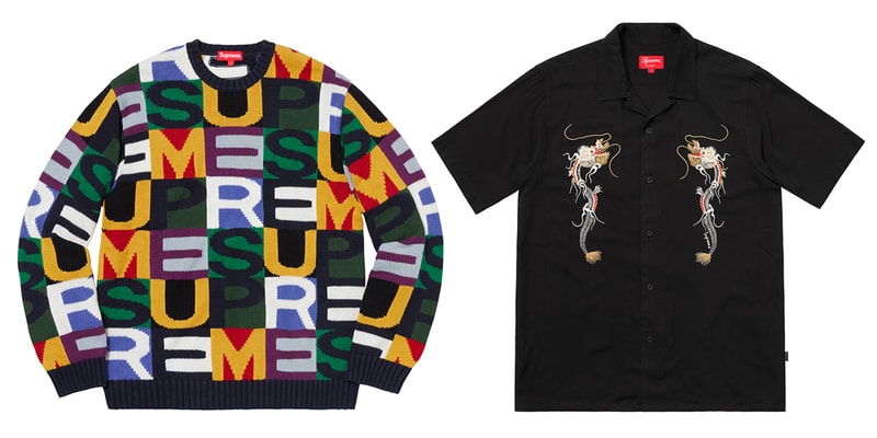 Supreme 2018 秋冬上裝系列