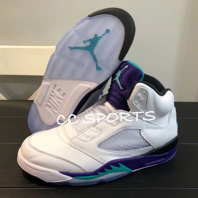 Will Smith x Air Jordan 5「Grape」無鞋帶聯乘版本實物曝光