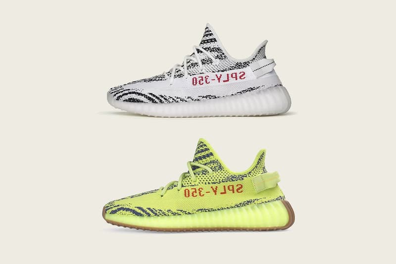 YEEZY BOOST 350 V2 人氣配色「Zebra」及「Semi Frozen Yellow」將於 12 月再度上架