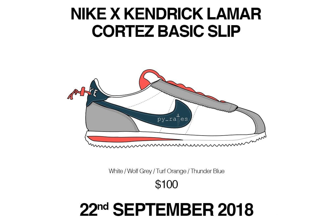 Kendrick Lamar x Nike Cortez Basic Slip 或將於本月發售