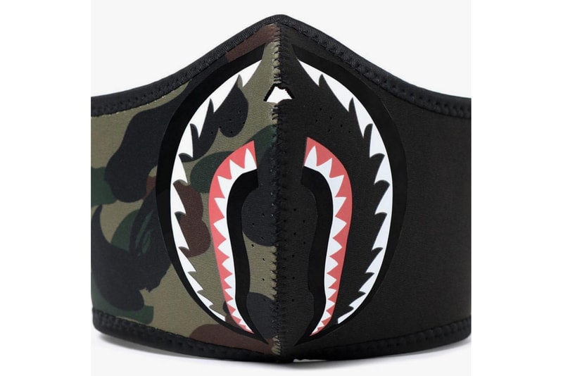 BAPE 2018 秋冬 1ST Camo 鯊魚圖樣口罩發佈