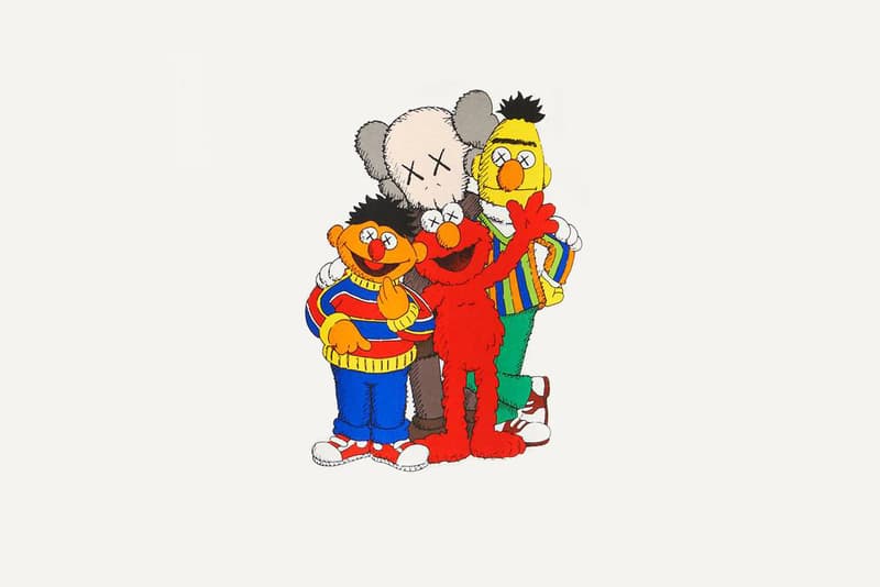 KAWS 曝光全新《Sesame Street》Ernie 毛絨公仔