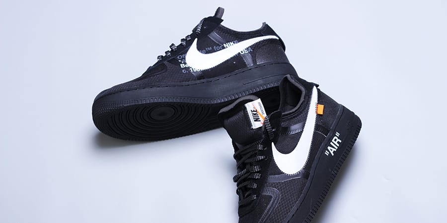 nike off white air force 1 low black