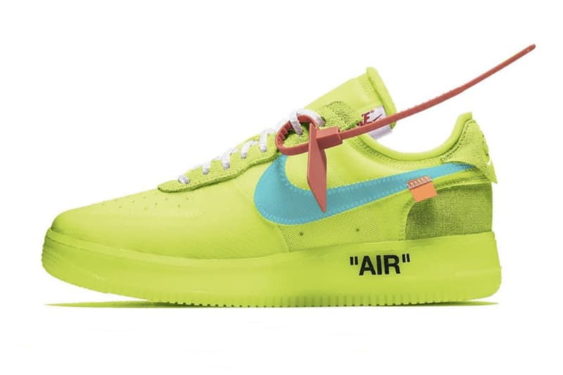 Off-White™ x NikeLab Air Force 1 Low 全新「Volt」配色實鞋曝光