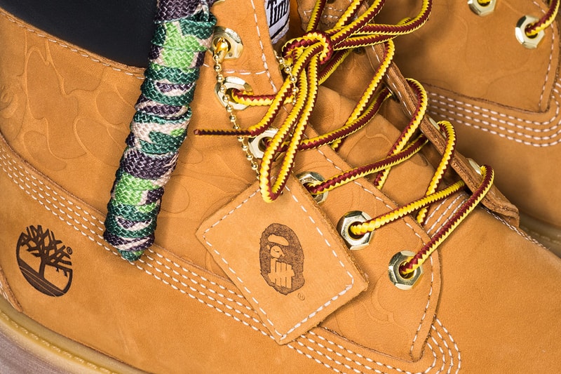 UNDEFEATED x A BATHING APE® x Timberland 三方聯乘靴款正式發佈