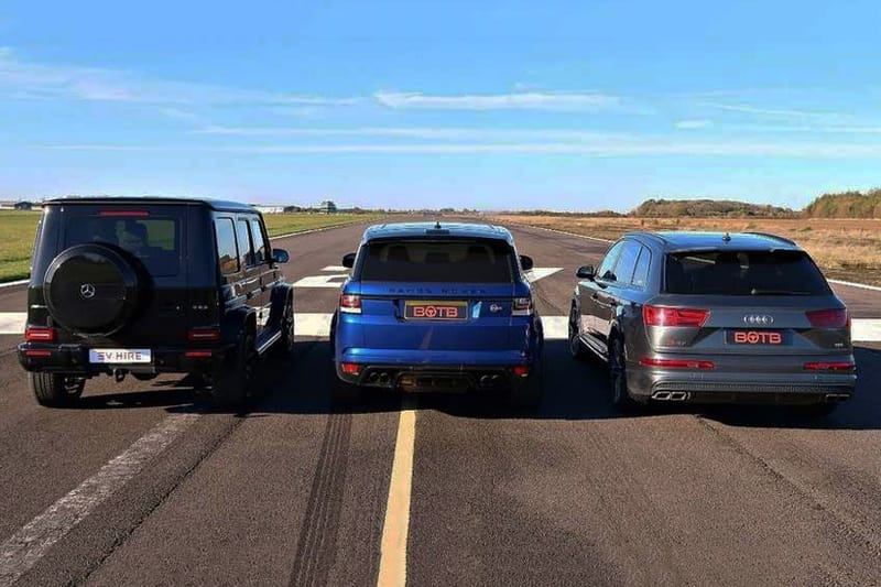 AMG G63、Range Rover Sport SVR 與 Audi SQ7 注目 Drag Race 對決登場