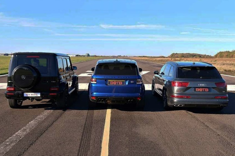 AMG G63、Range Rover Sport SVR 與 Audi SQ7 注目 Drag Race 對決登場