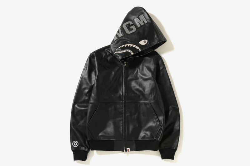 冬季必備 − BAPE 全新皮革質料 Shark Hoodie 發佈