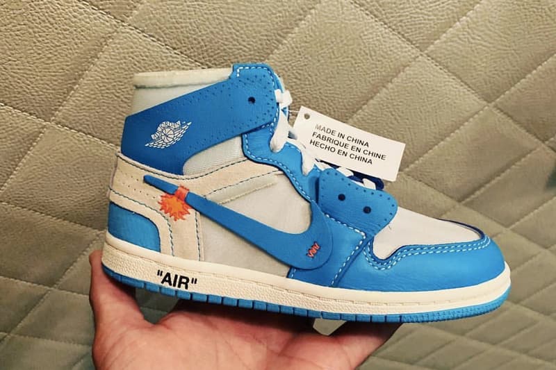 搶先預覽 Off-White™ x Air Jordan 1「UNC」配色童鞋版本