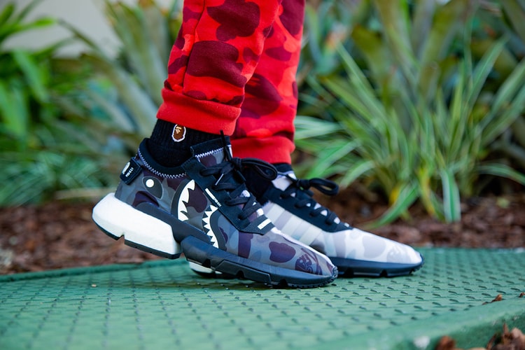 A BATHING APE® x NEIGHBORHOOD x adidas Originals 三方聯乘 POD-S3.1 上腳預覽