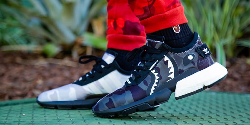 A BATHING APE® x NEIGHBORHOOD x adidas Originals 三方聯乘 POD-S3.1 上腳預覽