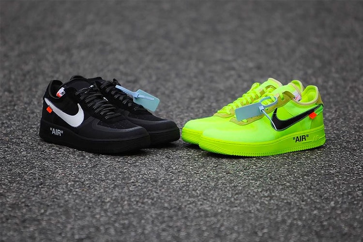 Off-White™ x Nike 聯乘 Air Force 1 全新「Black」&「Volt」配色上架消息公佈