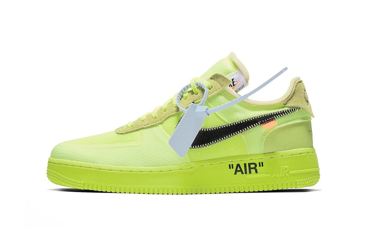 Off-White™ x Nike Air Force 1 全新聯乘配色「Volt」官方圖片釋出