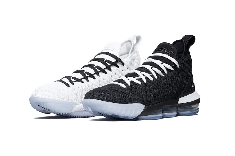 lebron 16 shoes black and white