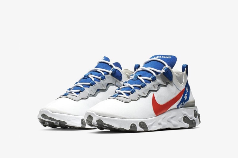 Nike React Element 55 全新配色設計「White/Game Royal」