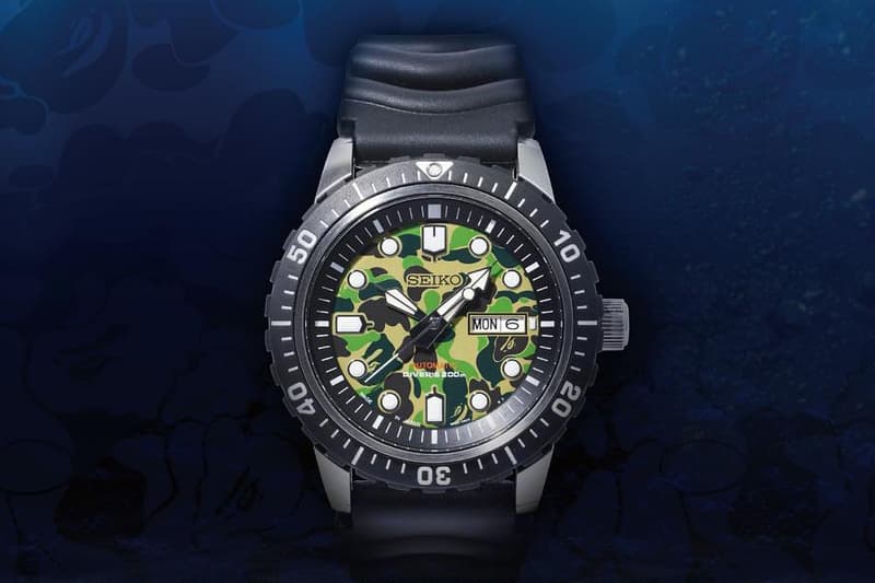 A BATHING APE® x SEIKO 聯乘日本限定潛水腕錶