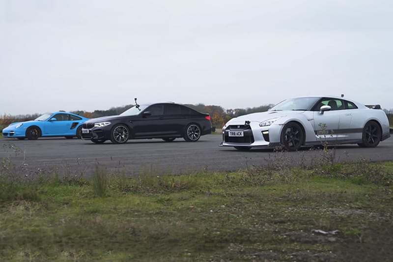 三強鼎立 − BMW M5 Competition、Porsche 911 Turbo、Nissan GT-R 終極 Drag Race 對決
