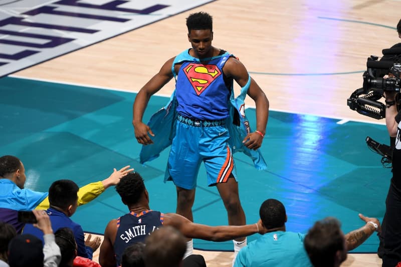 NBA 全明星賽 -Hamidou Diallo 飛越 Shaquille O'Neal 後單臂掛框扣籃勇奪冠軍