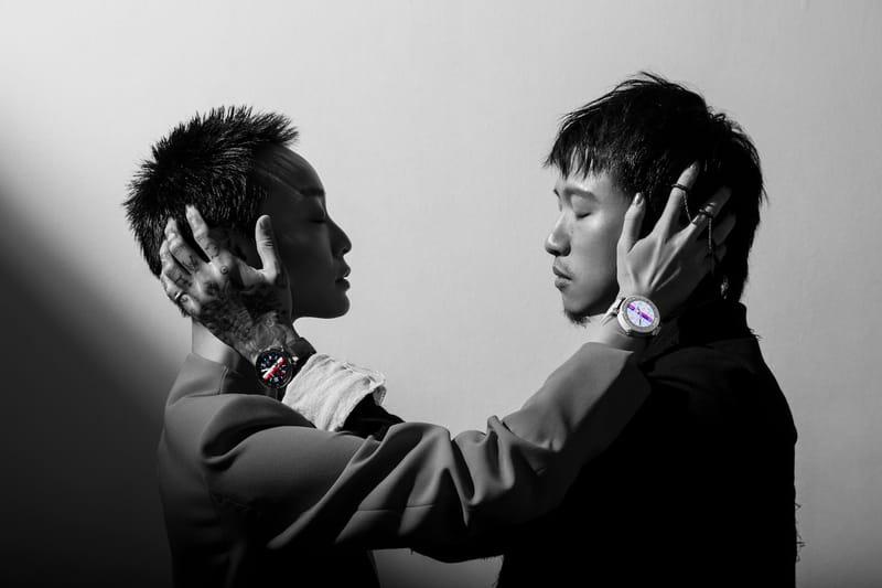 由 Egghead Chao 跟 Dirty Cat 一同演繹 Louis Vuitton Tambour Horizon 智能腕錶