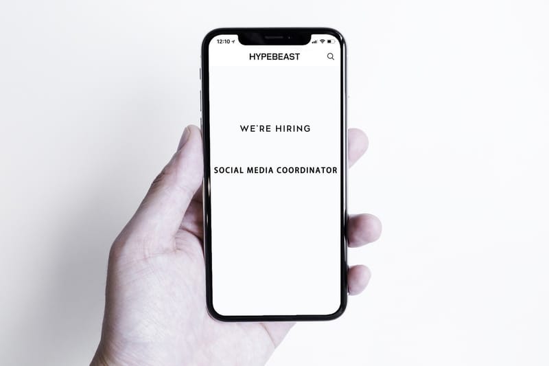 HYPEBEAST 中文版誠徵香港／台灣地區 Social Media Coordinator