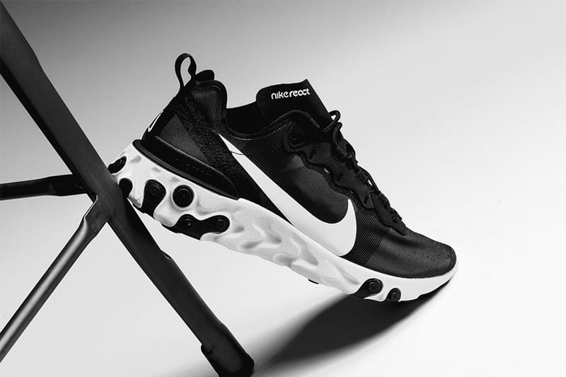 Nike React Element 55 全新配色設計「Black/White」正式亮相