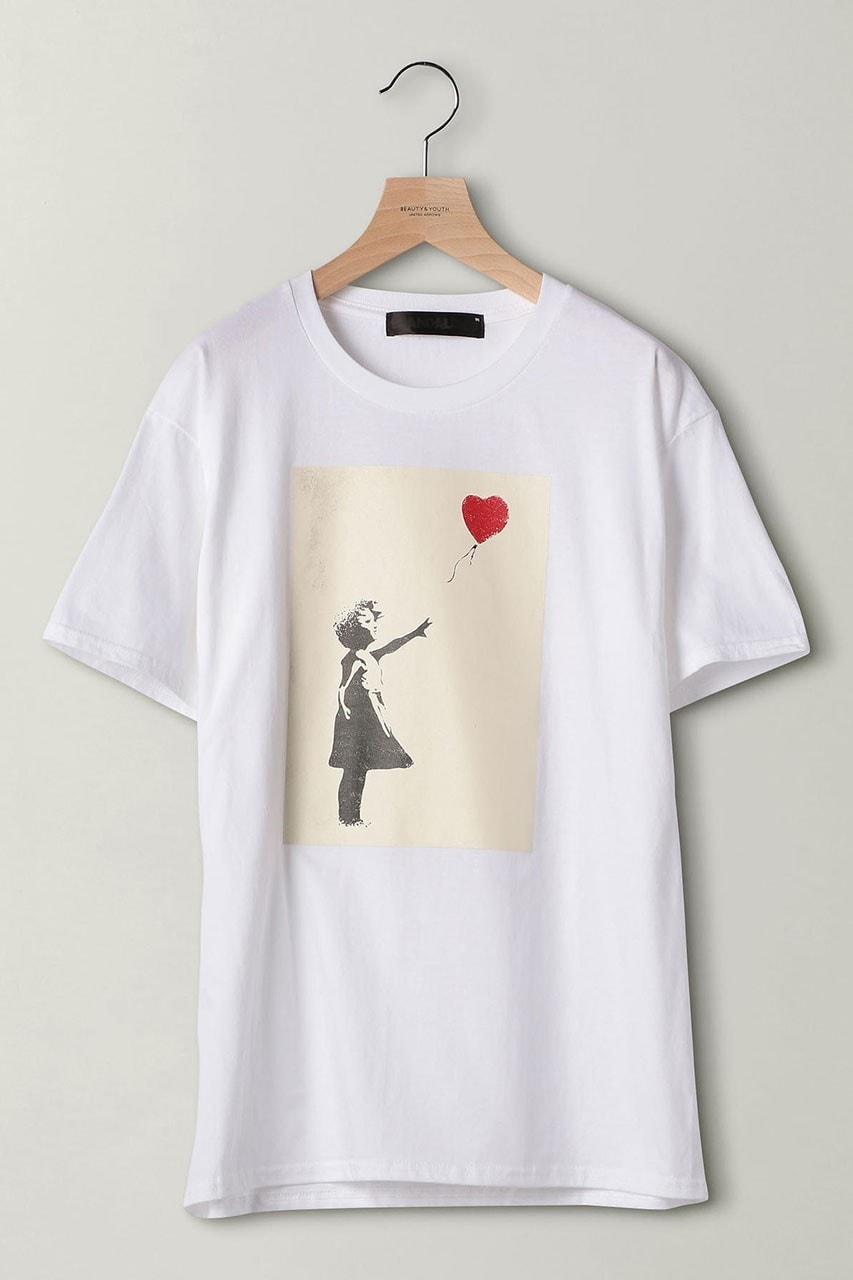 BEAUTY & YOUTH 推出限量 Banksy「Girl with Balloon」T-Shirt
