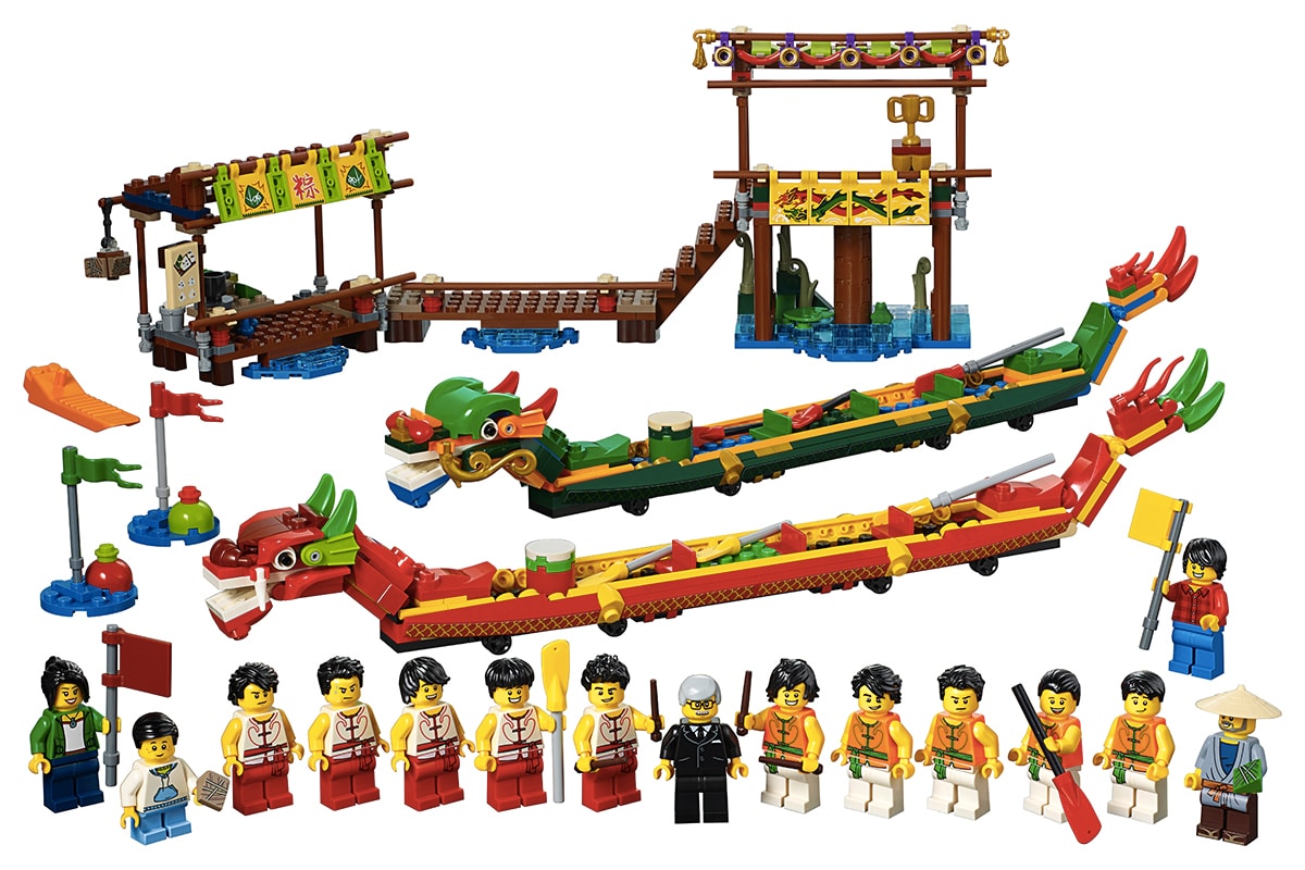 LEGO 再度推出華人節慶別注版「龍舟競賽」積木情景