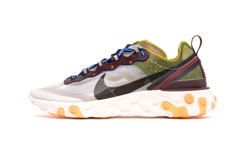 Nike React Element 87 再度迎來兩款全新配色「Dusty Peach」、「Moss」