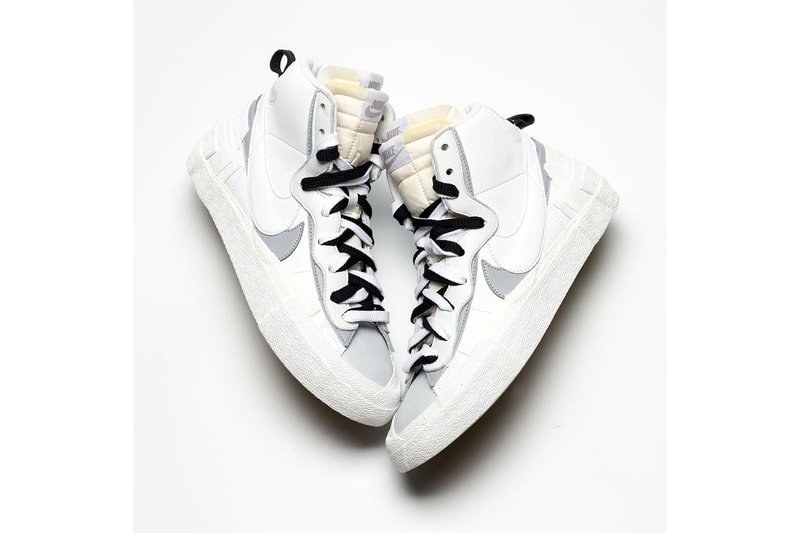 搶先預覽 sacai x Nike 全新聯乘 Blazer with the Dunk 鞋款白灰版本
