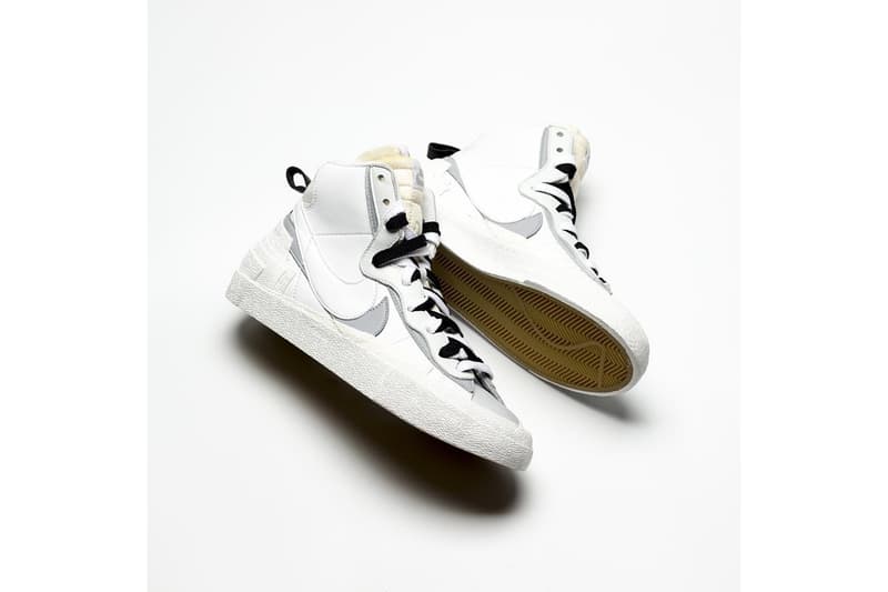 搶先預覽 sacai x Nike 全新聯乘 Blazer with the Dunk 鞋款白灰版本