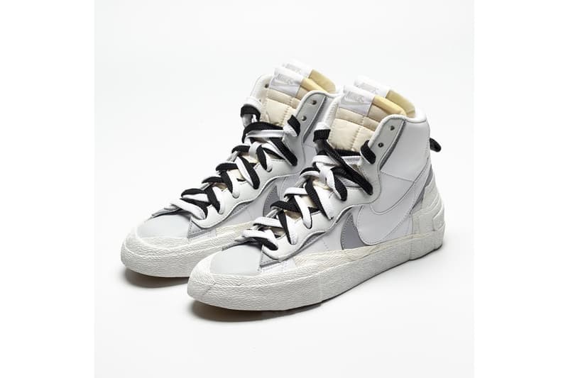 搶先預覽 sacai x Nike 全新聯乘 Blazer with the Dunk 鞋款白灰版本